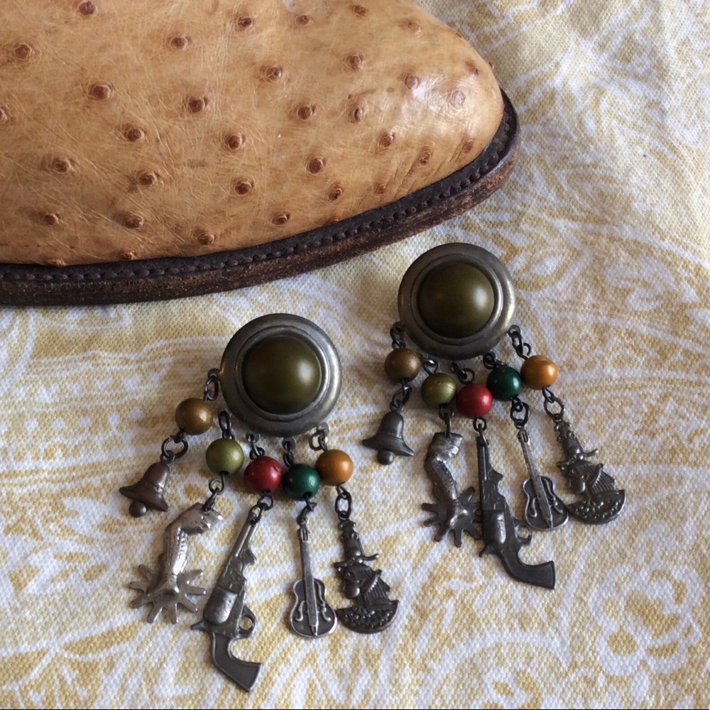 Fun vintage western earrings